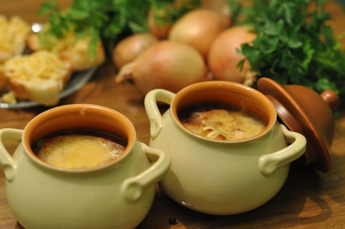луковый суп от Сергея Калинина, суп с миндальным молоком сергей калинин, луковый суп рецепт, суп с миндальным молоком рецепт, Сергей Калинин рецепты, 